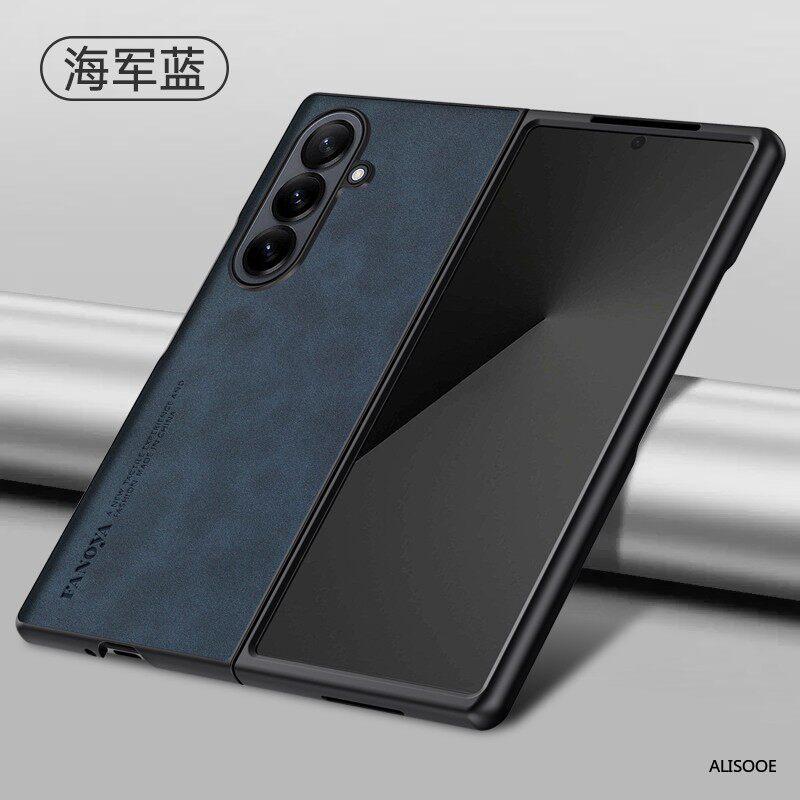 Матовая кожаная funda для Samsung Z Fold 8 Fold 7 6 5 4 3 2 Чехол Матовый пластиковый Жесткий Ударопрочный Чехол для телефона