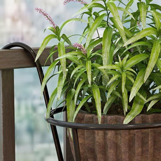 Полка для растений, простая установка, многофункциональный железный забор, балкон, подвесная корзина для цветов, украшение дома