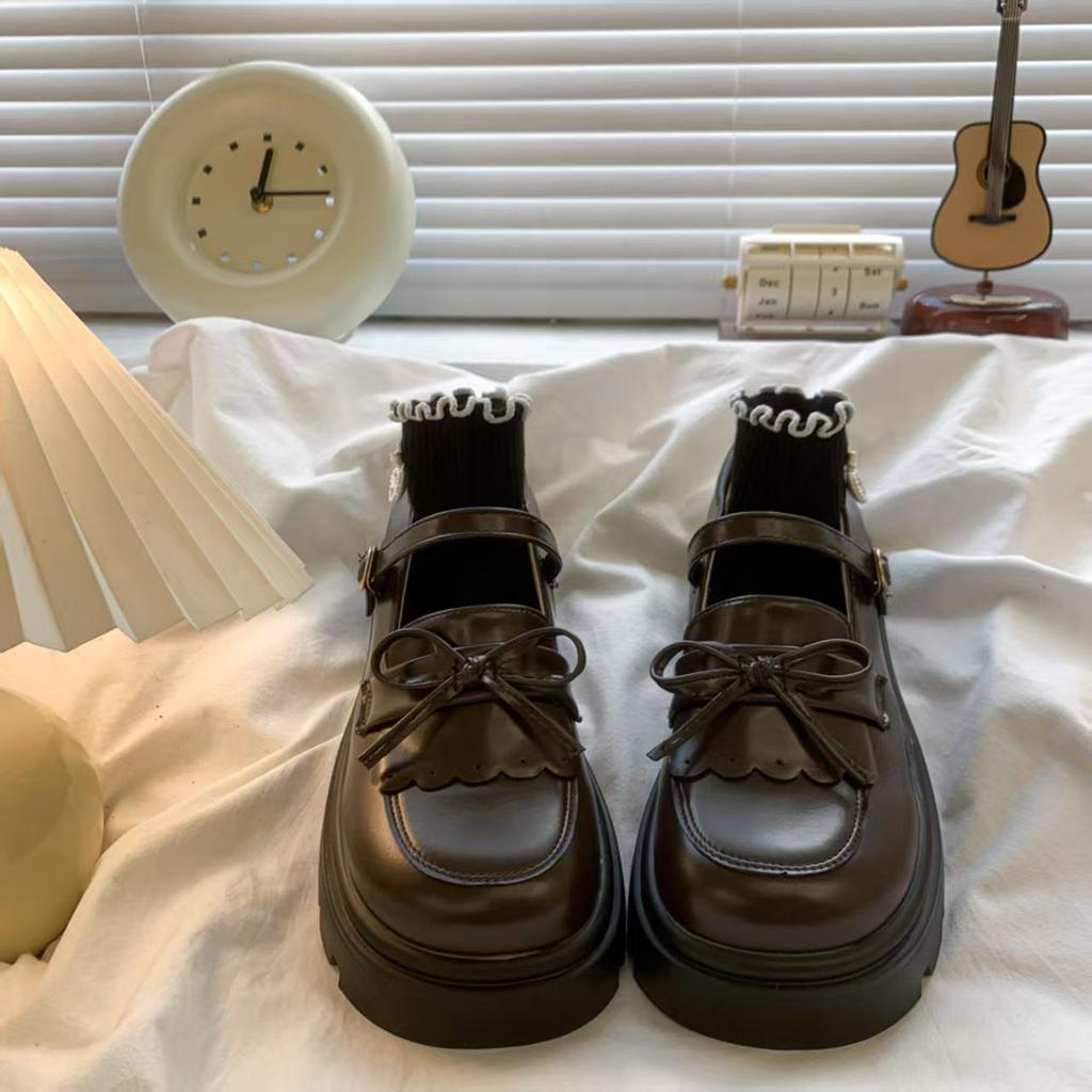 Японские jk с юбкой туфли Мэри Джейн одинарные в британском стиле с платформой маленькие кожаные туфли женские 2025 осень новинка