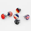 4 шт. Флаги США, Италии, Германии, Великобритании Металлические винты Болты номерного знака Для VW BM Aud Автоаксессуары