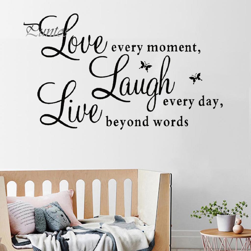 Home Kit Inspirational Words Love Butterfly Wall Sticker Decal Room Home Wallpaper Decor