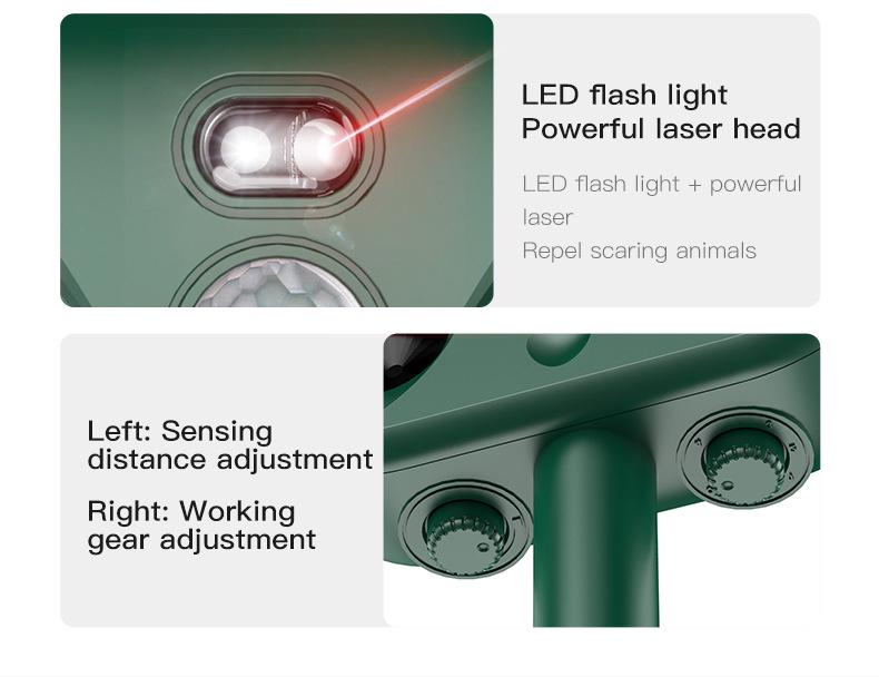 Солнечный ультразвуковой отпугиватель вредителей: Защита от мышей, птиц и насекомых для улицы