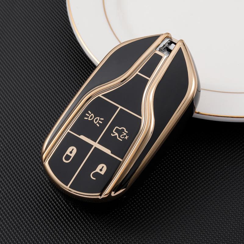 Maserati Key Cover for Levante, Levante SUV, and Ghibli - Protective Shell with Keychain.