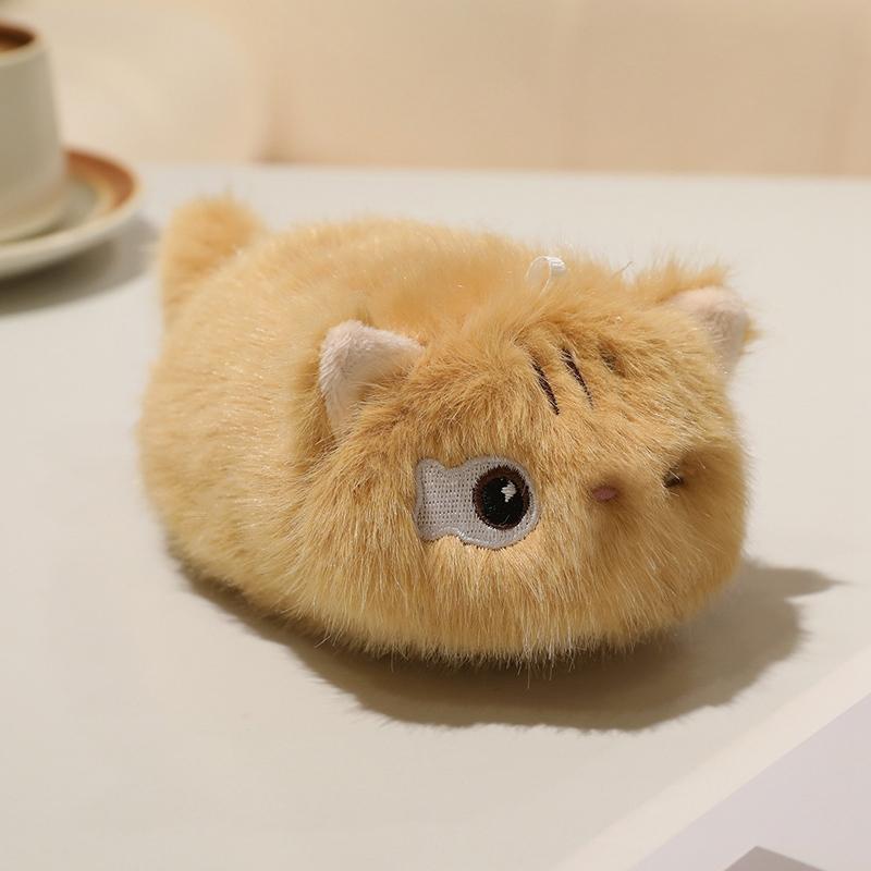 Мультяшные милые черная кошка оранжевая кошка серая кошка плюшевые игрушки мультяшные реалистичные кошки котята куклы подвески для рюкзака подарки на день рождения для девочек