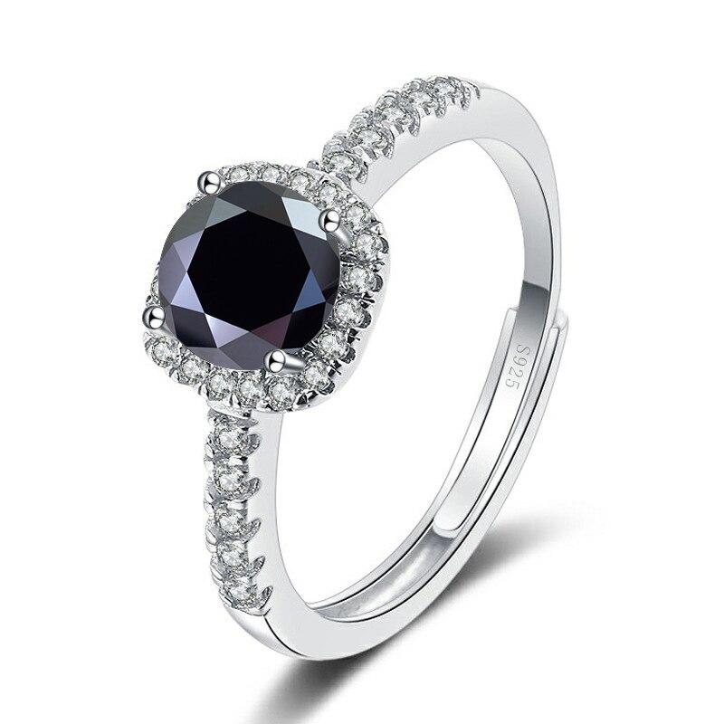 Bague Ringen D Цвет VVS 1 карат кольцо с муассанитом из стерлингового серебра S925, платина, роскошные ювелирные изделия для женщин, свадьба, помолвка