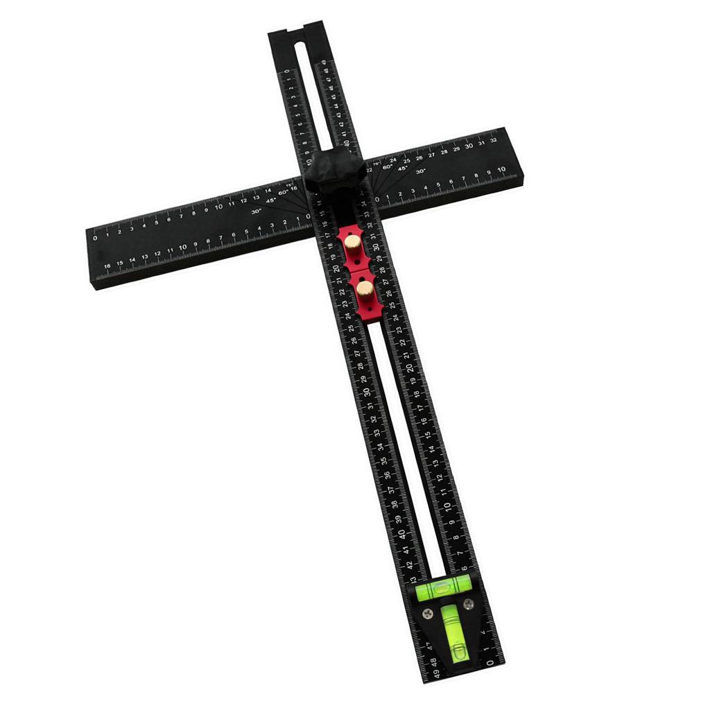 54 см Т-образный угольник с пузырьковым уровнем 90 45 градусов многоугловой измерительный инструмент регулируемая комбинация