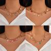 European-American Sweet Floral Irregular Pendant Necklace - Fresh Strawberry Alloy Choker for Women