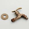 Bibcock Faucet For Outdoor Garden Brass Antique Bronze Washing Machine Faucet Wall Bathroom Mop Tap Toilet Cold Bibcock 18668