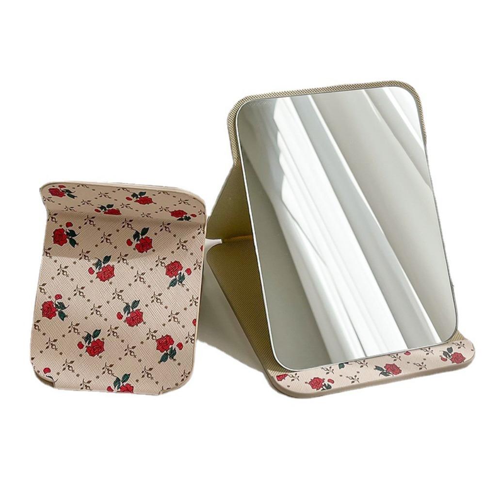 Портативное зеркало для макияжа Складные косметические инструменты Маленькое настольное зеркало-подставка