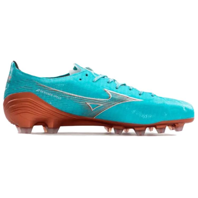 Mizuno Alpha Натуральная трава FG (Резиновые длинные шипы) Нескользящие Прочные Легкие Футбольные Бутсы Мужские кроссовки Синий Коричневый P1GA236225