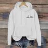 2025 Dinosaur Pattern Casual Hooded Sweatshirt, Drop Shoulder Style, Loose Fit with Ribbed Hem
