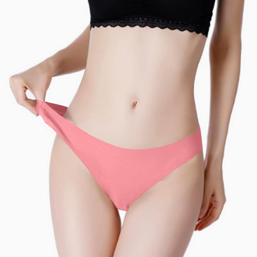 Women's Solid Color Sexy And Comfortable Seamless Thong Panties