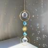 Солнце Луна Искусственный Кристалл Настенный Подвес Кристальный Колокольчик Подвеска Садовый Декор