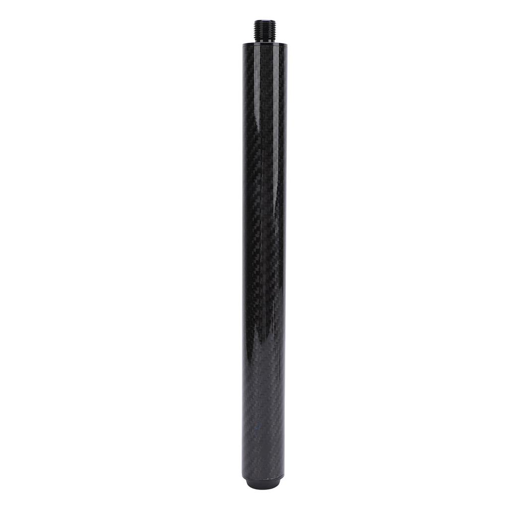 Billiard Pool Cue Extender 12 Inch Carbon Fiber Pool Cue Extension Stick with Rear Plug Billiard