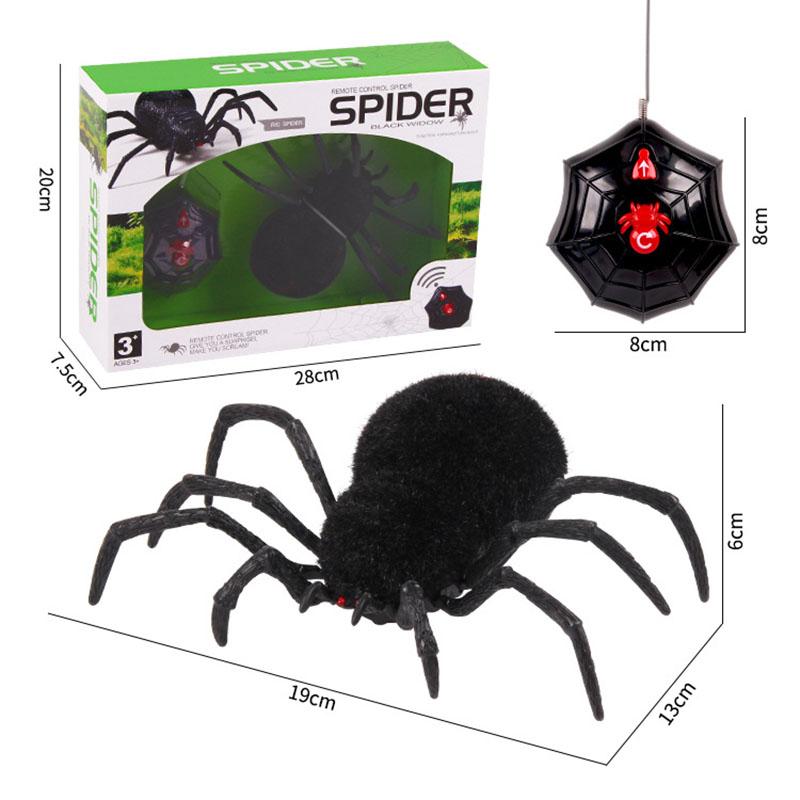 RC Spider, 2-канальные хитрые игрушки, электрический пульт дистанционного управления, волосатые пауки, световые игры, инфракрасные трюки, игрушки на своих