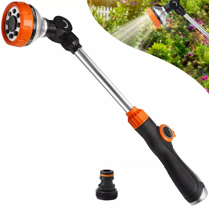 Насадка для распыления шланга высокого давления для подачи воды, распылитель с регулируемым 8-ю режимами для полива сада, мойки автомобилей, душа для домашних животных