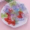20PCS 15*19mm Acrylic Beaded Accessory Beads for DIY Handmade Jewelry Earrings Accessories Jewelry Multicolor Transparent Bow Material Handmade