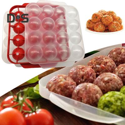 Форма для совок для фрикаделек, прозрачная крышка, антипригарное покрытие, полипропилен, домашние фаршированные фрикадельки, инструменты для выпечки