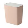 Mini Trash Can Desktop Countertop Garbage Bin Plastic Kitchen Waste Basket with Lid Light Pink