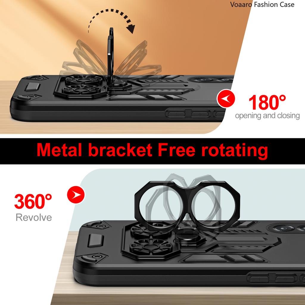 Dual Finger Ring Armor Cover for Samsung Galaxy A17 A56 A36 A26 A16 S25 Plus Case Rotate Metal Bracket Kickstand Case Phone Capa