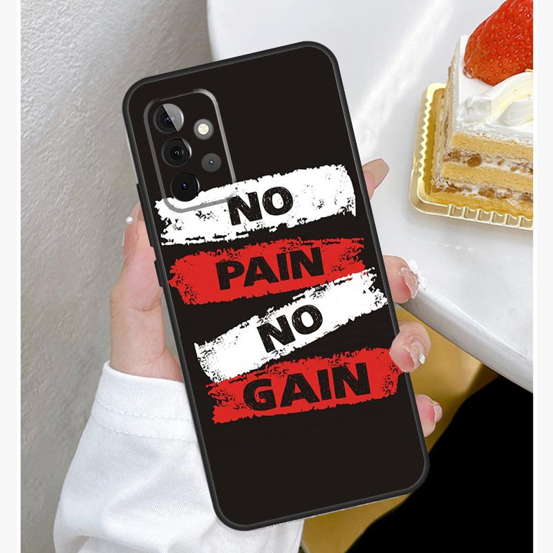 Без боли нет результата Тренажерный зал Чехол Для Samsung Galaxy A52 A32 A12 A14 A34 A54 A51 A71 A53 A33 A13 A15 A25 A35 A55 Чехол