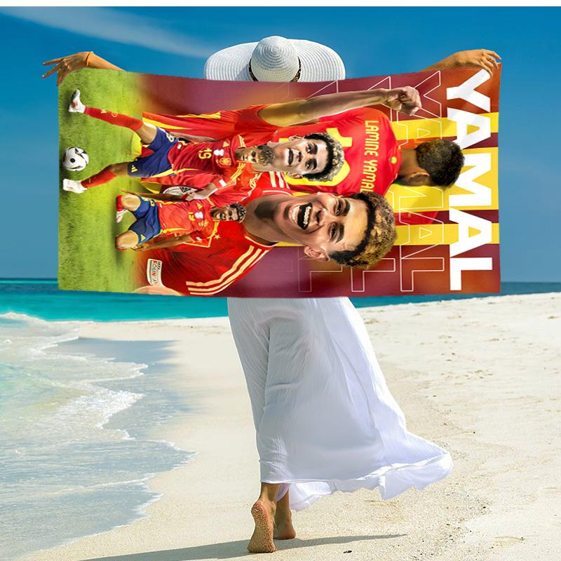 1pc Y-Yamal Beach Towel, Comfortable and Thick, and Swimming/Bath/Picnic/Camping Towel, Suitable for Seaside Beaches