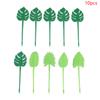 10 шт. Детские шпажки для фруктов, игольчатые палочки, зубочистки, мини, креативные, в форме листиков, для фруктов, торта, десерта, пищевые вилки, декор для ланч-бокса, аксессуары для бенто