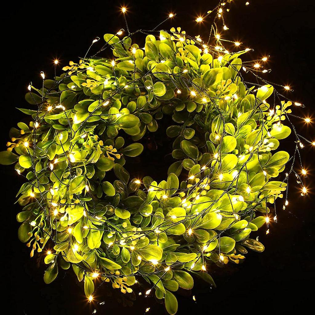 Светодиодные гирлянды Зеленая медная проволока Гирлянда Гирлянда на батарейках Рождественские огни для новогодней вечеринки Свадьба Украшение домашней елки