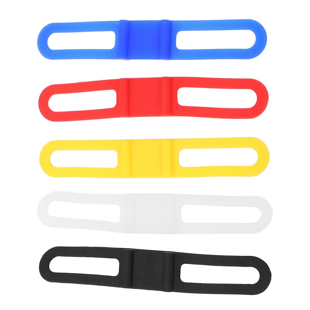 DUUTI 5 шт. Велосипедная силиконовая лента Многоцелевые велосипедные фиксирующие ремни Крепление-держатель для фонарика для горного велосипеда