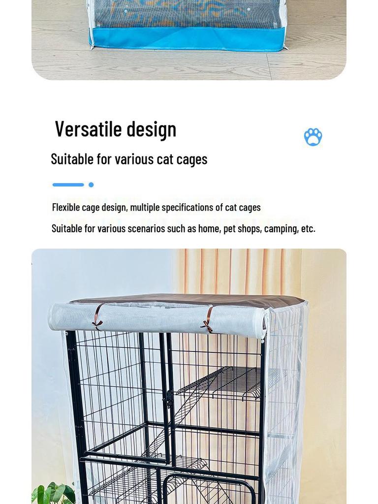 Двухслойный сетчатый чехол для клетки кошки: Защита от комаров, дождя, ветра и солнца