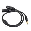 Dual XLR Male to 1 8in TRS Stereo Y Splitter Cable 1.6ft 3.5mm for Portable Media Player Laptop Mixer