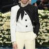 Мужские блейзеры с длинным рукавом, пэчворк, нерегулярный горошек, короткие пальто