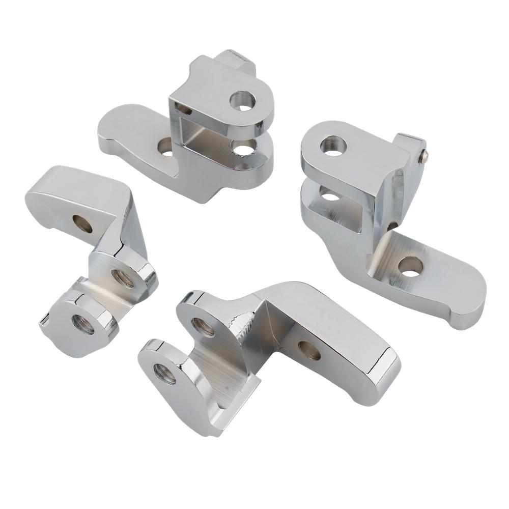 Motorcycle Black Driver Floorboard Relocation Brackets Kit For Harley Touring Road Electra Street Glide Road King Trike 97-2016