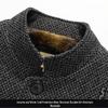 ROMON Men's Casual Wool-Blend Stand-Collar Jacket
