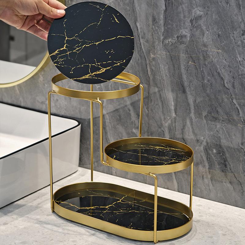 3-уровневый косметический поднос для ванной комнаты, органайзер для туалетного столика, брелок для губной помады, поднос для туалетного столика, тарелка для