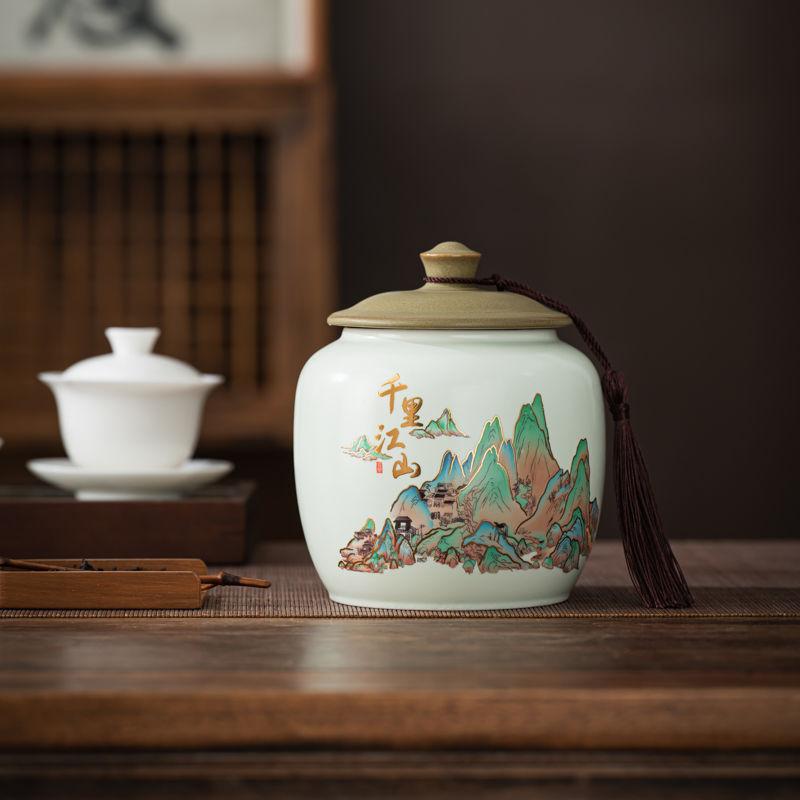 Vintage Sealed Moisture-proof Tea Canister Nut Candy Storage Container Coffee Bean Food Storage Jar Desktop Ornament Home Decor