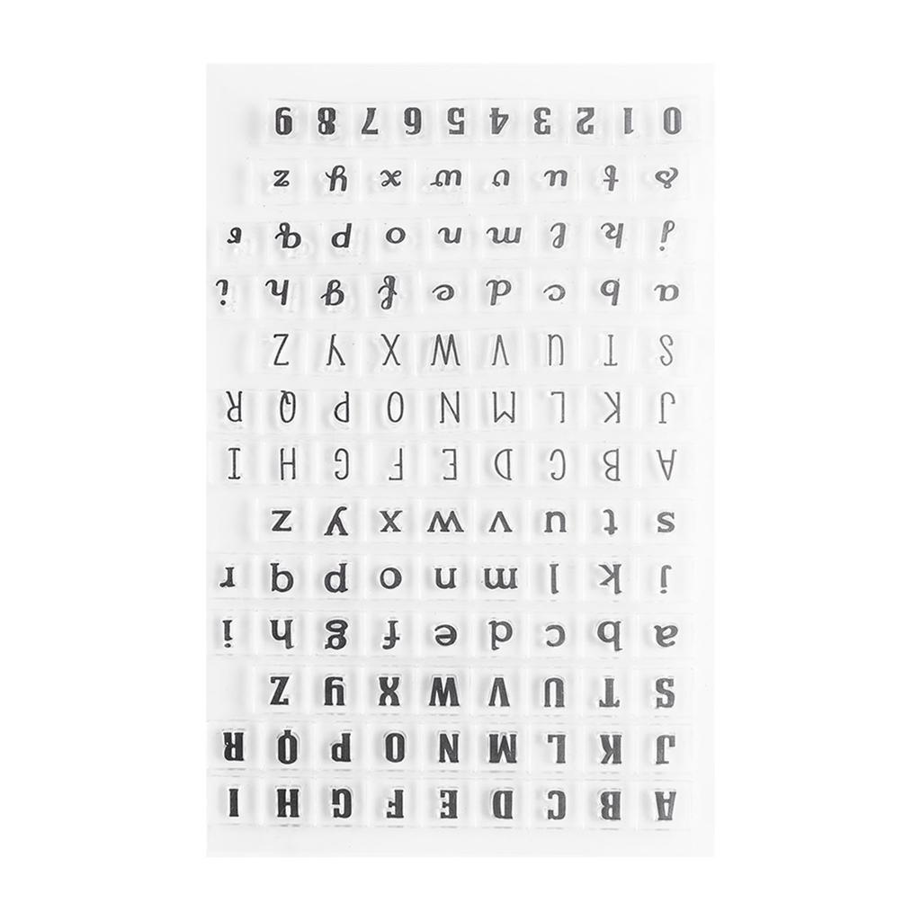 Прозрачный силиконовый штамп с буквами алфавита и цифрами для альбома своими руками(Y38 Заглавные строчные буквы)