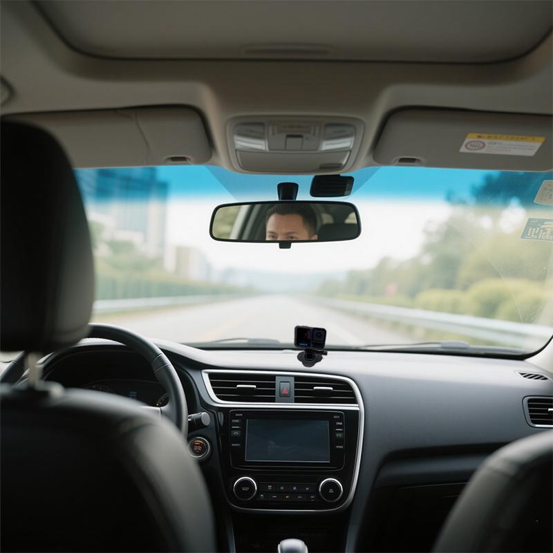 Adjustable Motorcycle Helmet Mount for Insta360 X5 X4 X3 Ace Pro GoPro 13 12 11 10 DJI Adhesive Fits Surfaces Action Camera Base