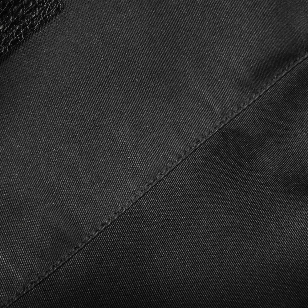 Used 9539 GG Nylon Waist Pouch 449182 7929 Leather Patch Gray Shoulder Bag with Embossed Logo Black Men's from Japan