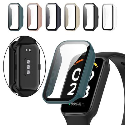 Для Redmi Band 2 Smart Band2 Чехол-бампер из ПК Защитная рамка Защитное закаленное стекло для чехла Redmi Band 2 Стекло
