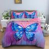 Colorful Butterfly King Queen Duvet Cover Flying Animals Bedding Set Women Flowers Comforter Cover 2/3pcs Polyester Quilt Cover