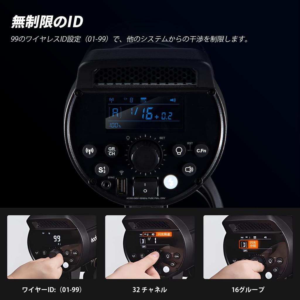 GODOX DP400IIIV Комплект 2 шт. 400 Дж 4-е поколение Студийная вспышка Крепление Bowens Беспроводное приложение GODOX Перезарядка Моделирующая лампа 30 Вт Рефлектор x2 Стойка для света x2