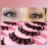 Fake Lashes Super Volume Extensions 3D Mink Hair False Eyelashes Russian Volume DD Curl Lashes