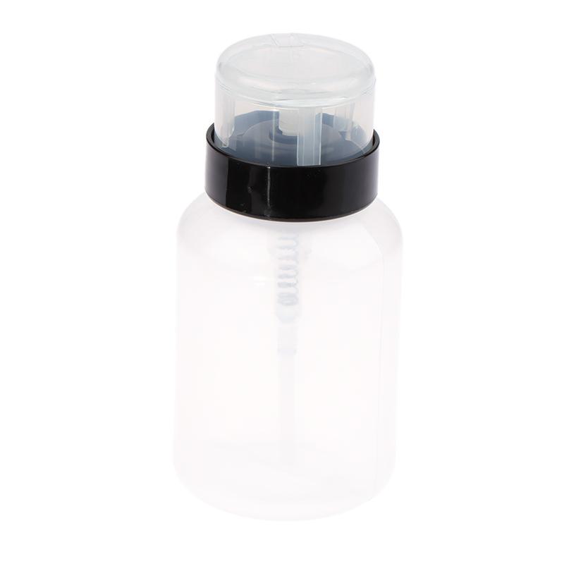 1Pc 60/200Ml Empty Press Nail Bottle Pump Dispenser Plastic Polish Portable Liquid Makeup Remover Cleaner Manicure Tool