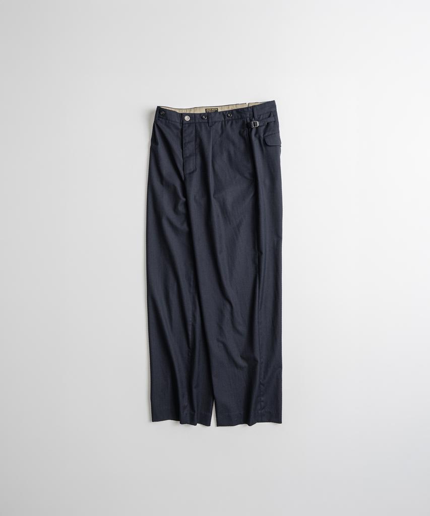 Bihebieo Summer Wool Classic Trousers D.Navy