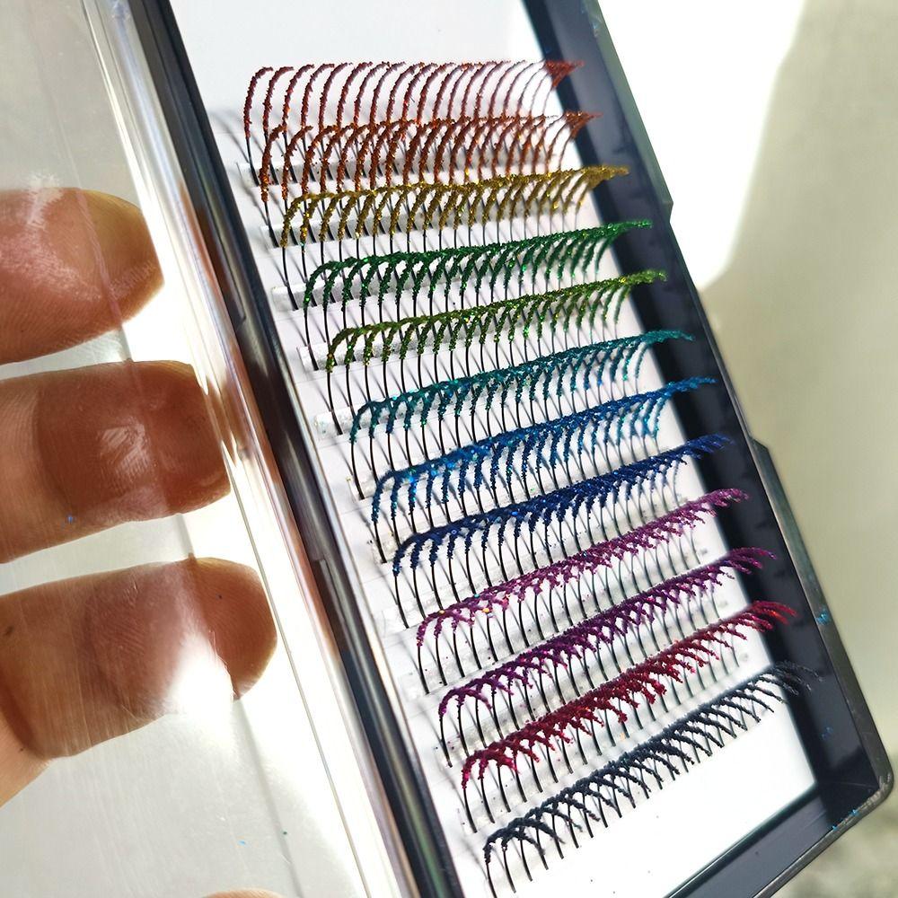 Ресницы отдельные кластерные ресницы искусственные цветные ресницы блестящие цветные ресницы косплей ресницы