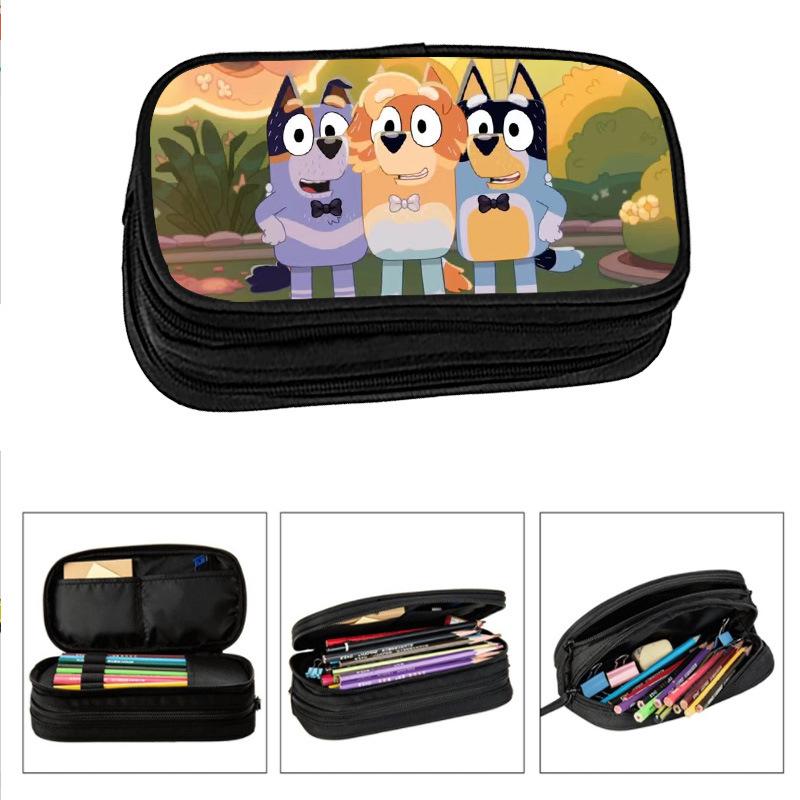 Bluey Bingo Primary School Stationery Pencil Case Cartoon Characters Children'S Cute Stationery Storage Supplies Daily Surprise