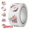 100-500pcs Thank You Paper Stickers Cookie Bag Cake Box Self-adhesive Sticker Christmas Party Gift Wrapping Supplies