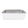 Stainless Steel Open Cat Litter Box Large Rust Resistant Stick Proof Surface Litter Pan with High