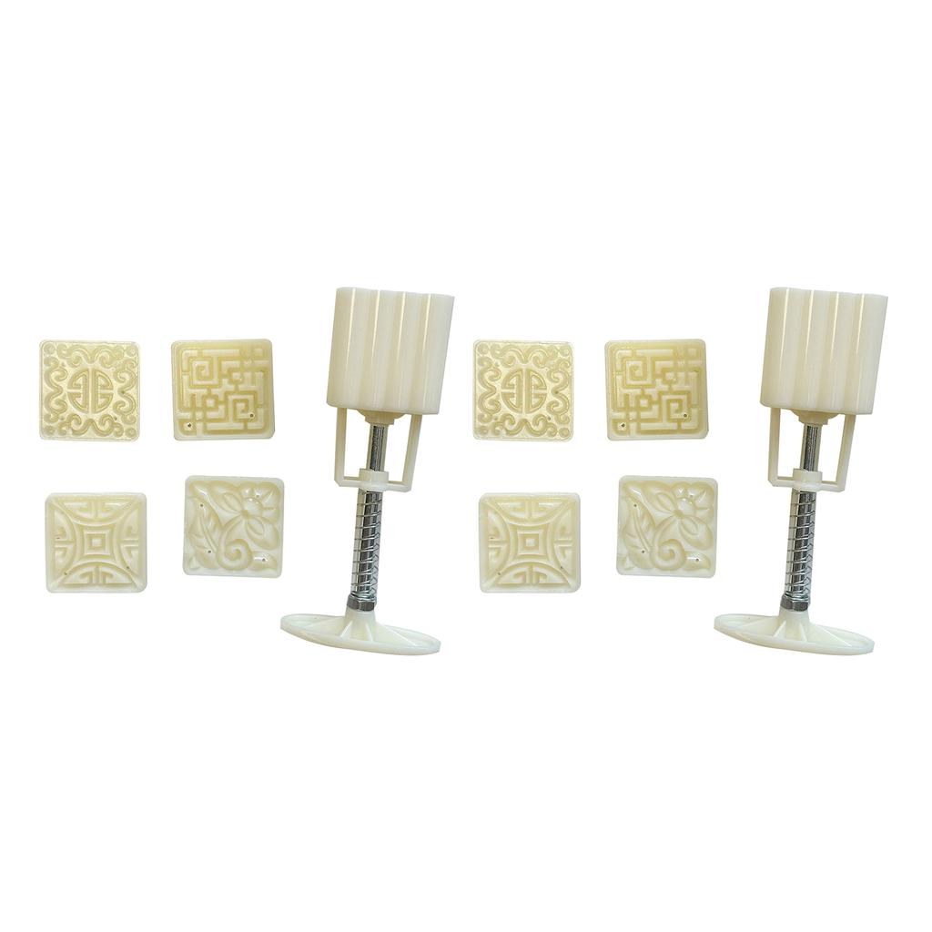 Удобная квадратная форма для выпечки, многофункциональные формы для лунных пряников с 4 различными узорами, тиснитель для художественных угощений